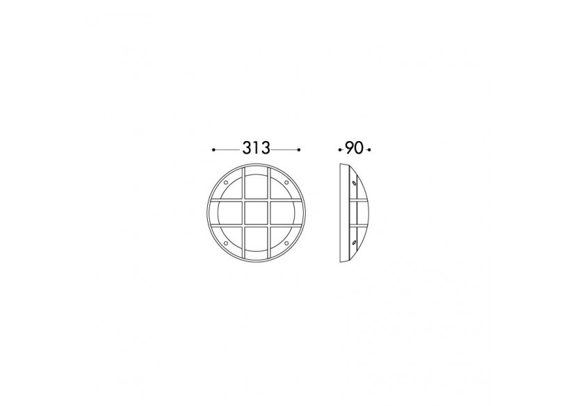 Applique murale nautique FUMAGALLI GELMI-GR E27 IP66 - 3G3.000.000.WYE27 - Barcelona LED