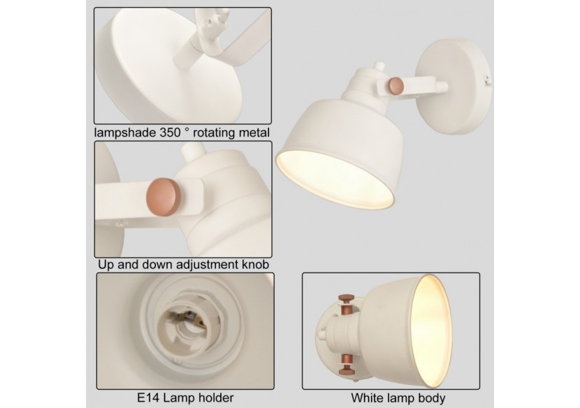 Applique murale orientable en métal "Kukka" - LN4003-B - Barcelona LED