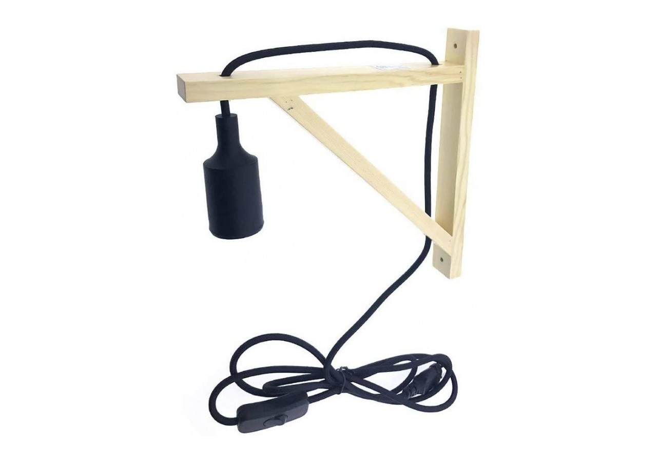 Applique scandinave murale "YOJO"-Cadre en bois et suspension en silicone - LN123-N - Barcelona LED