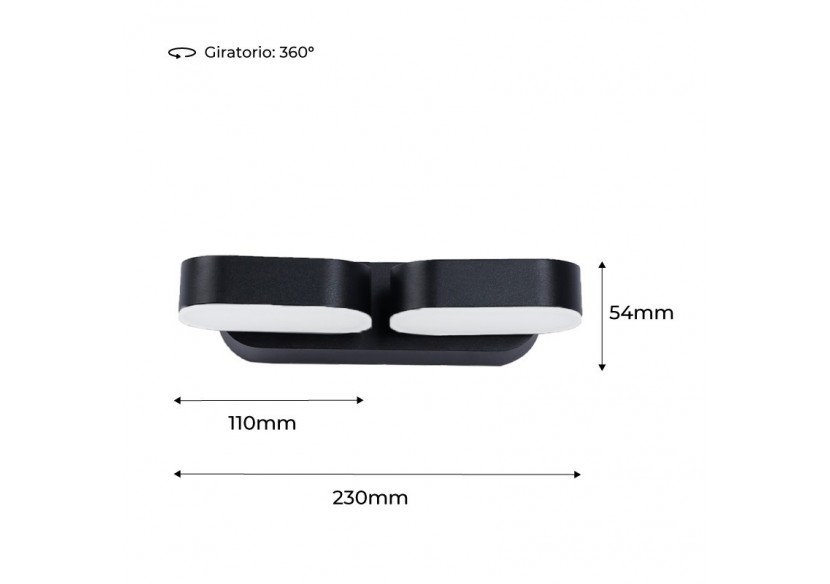 Applique pour extérieur réglable "Endura" 13W IP54 - L5021-P - Barcelona LED