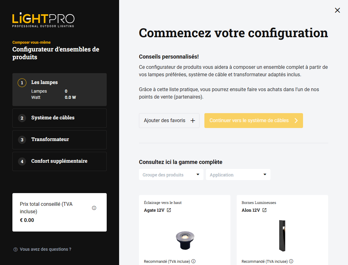 Configurateur Lightpro